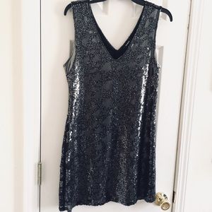 Tank style EXPRESS dress silver black